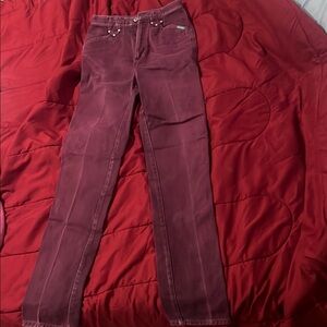 Rock Revival Women's High Rise Jeans - Burgundy